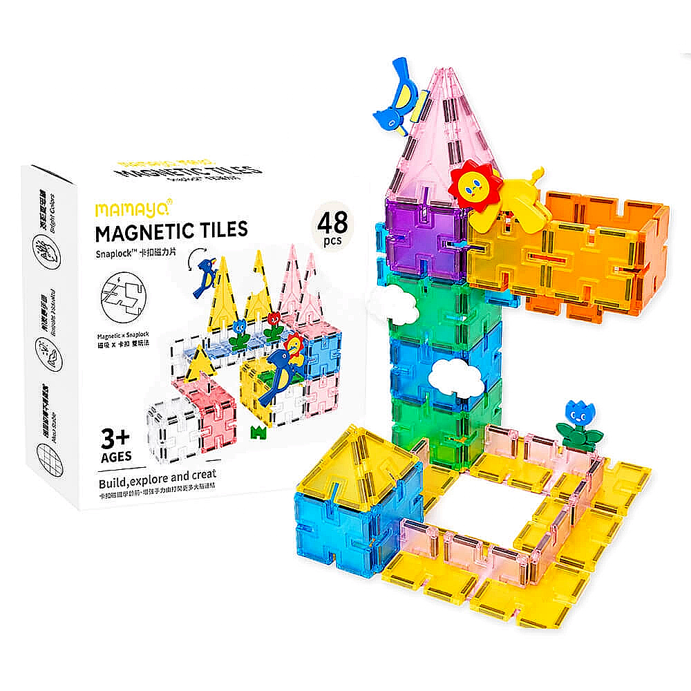 magnetic tiles|building blocks for kids|STEM toy|snaplock magnetic tiles|creative construction toy|montessori toy
