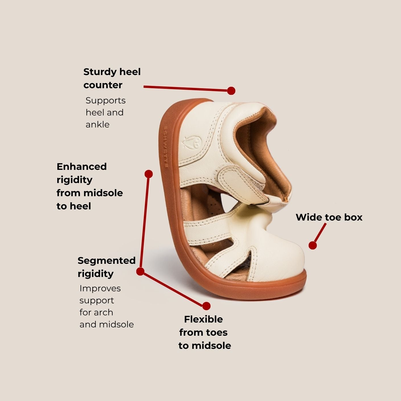 Schwette Footwear | Joyeux (Toddler) in Buttercream White