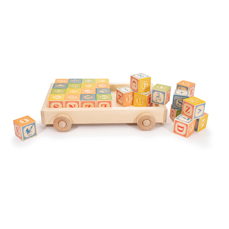 Uncle Goose | Classic ABC Blocks with Wagon