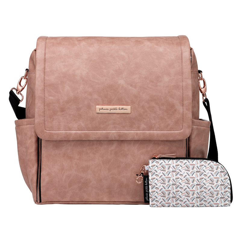 Petunia Pickle Bottom | Boxy Backpack : Dusty Rose Matte Leatherette