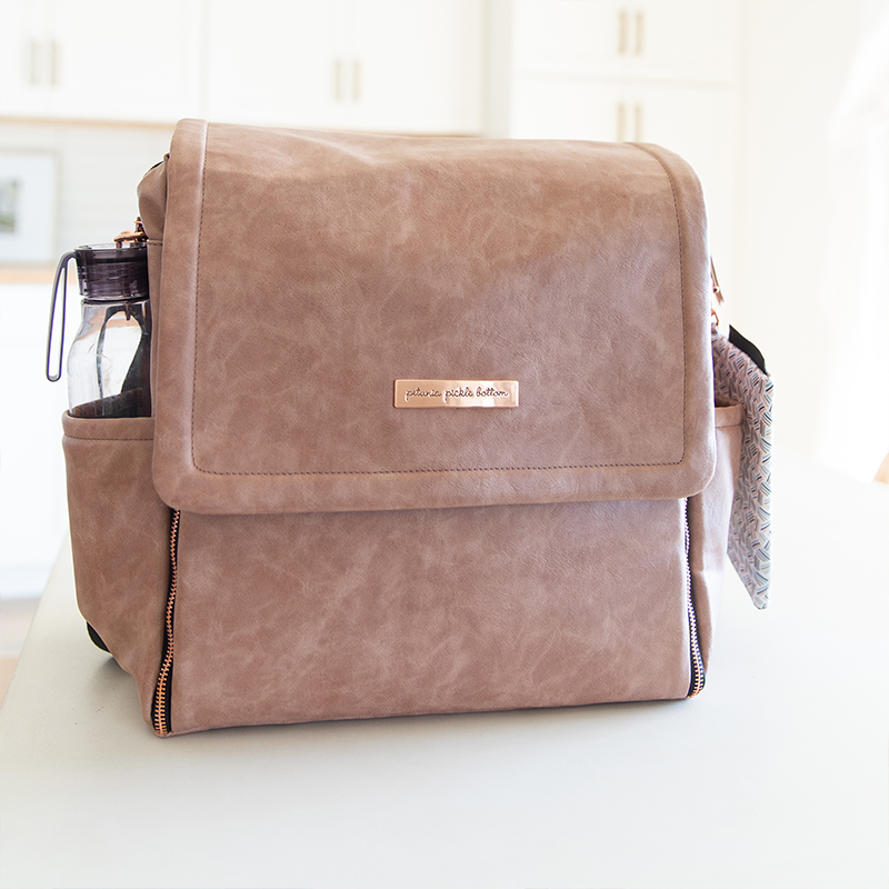 Petunia Pickle Bottom | Boxy Backpack : Dusty Rose Matte Leatherette