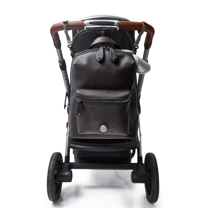 Pacapod Hartland Pack | Diaper Backpack | Clipped to Baby Stroller | Black | SavvyMamaSG