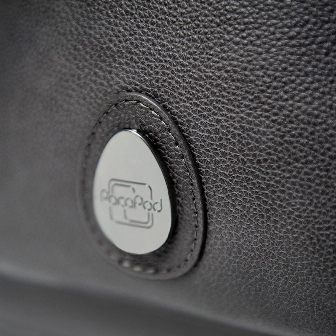 Pacapod Hartland Pack | Diaper Backpack | Logo Detail View | Black | SavvyMamaSG