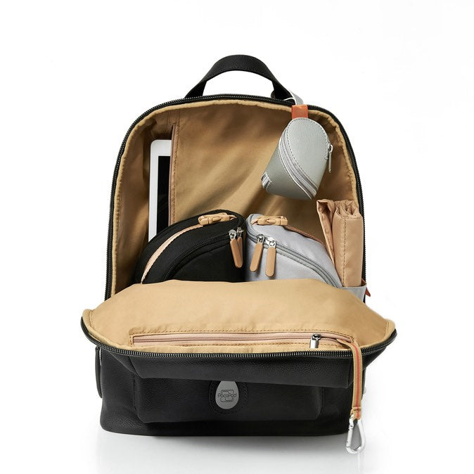 Pacapod Hartland Pack | Diaper Backpack | View of the Inside | Black | SavvyMamaSG